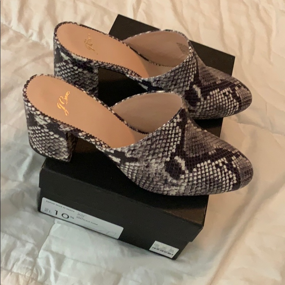 Jcrew Sophie mule in snake